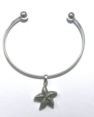 Pulsera de plata con estrella para cenizas