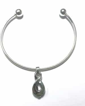 Pulsera de plata con símbolo de infinito para cenizas
