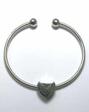 pulsera para cenizas de plata con corazon