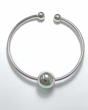 pulsera para cenizas de plata con esfera