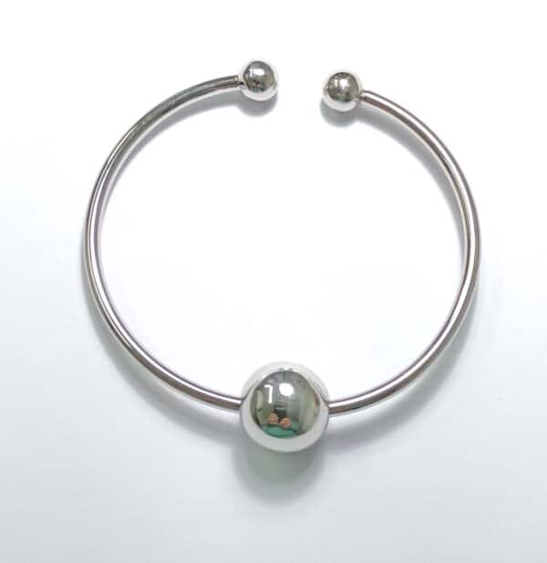 pulsera para cenizas de plata con esfera