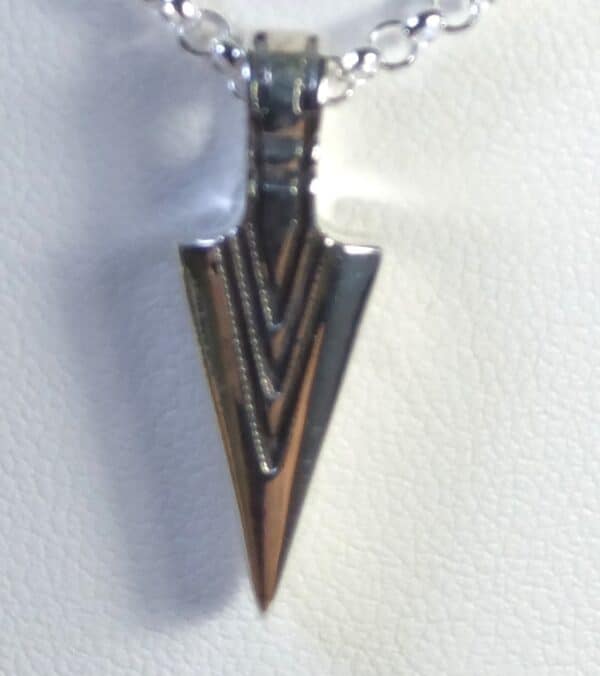 Colgante de plata Punta flecha del amor  25x10 mm P-1133