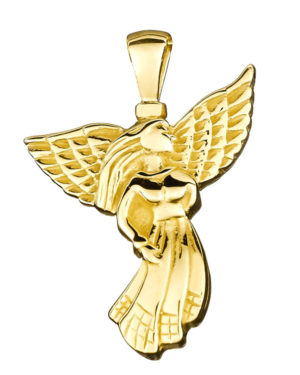Colgante para cenizas angel de oro