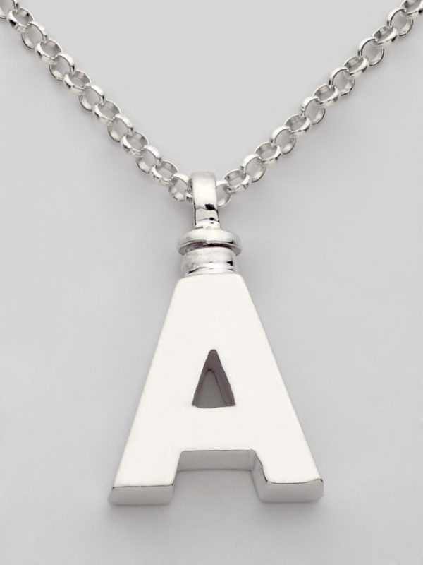 Colgante para cenizas de plata con inicial personalizada 20mm. - Imagen 6