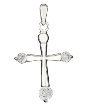 colgante para cenizas cruz de gloria eterna con 3 circonitas