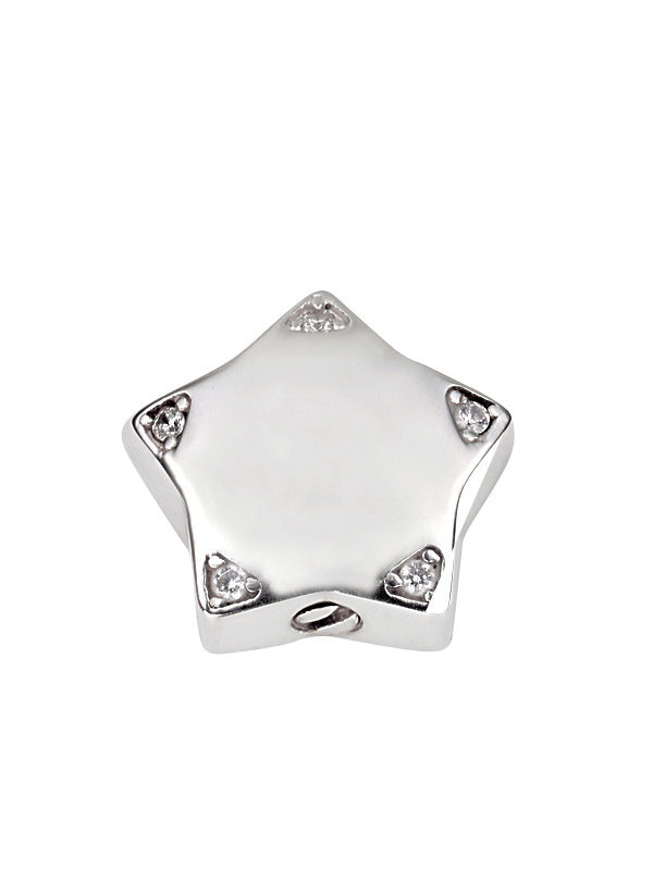 colgante para cenizas de plata estrella con circonitas