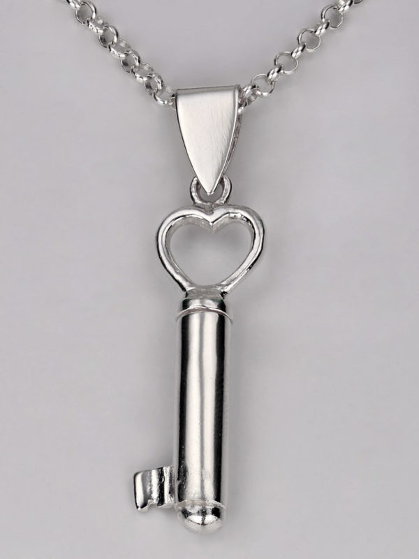 Colgante para cenizas Llave de plata - Imagen 2