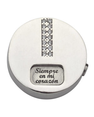 Colgante de plata Siempre en mi corazón con circonitas