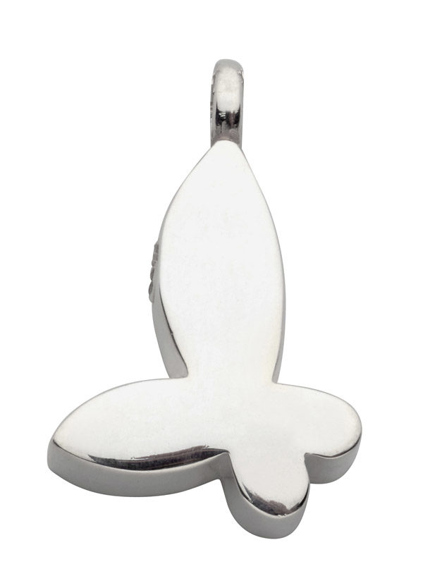 colgante para cenizas mariposa en plata