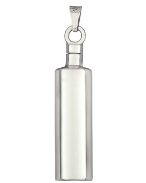 colgante para cenizas cilindro liso de plata