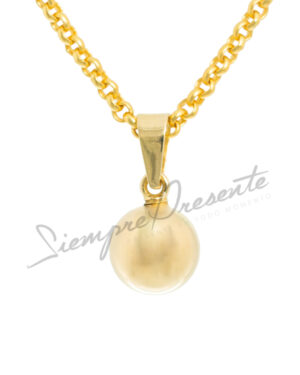 colgante para cenizas de oro