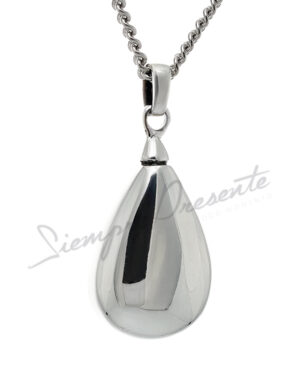 colgante para cenizas gota de plata