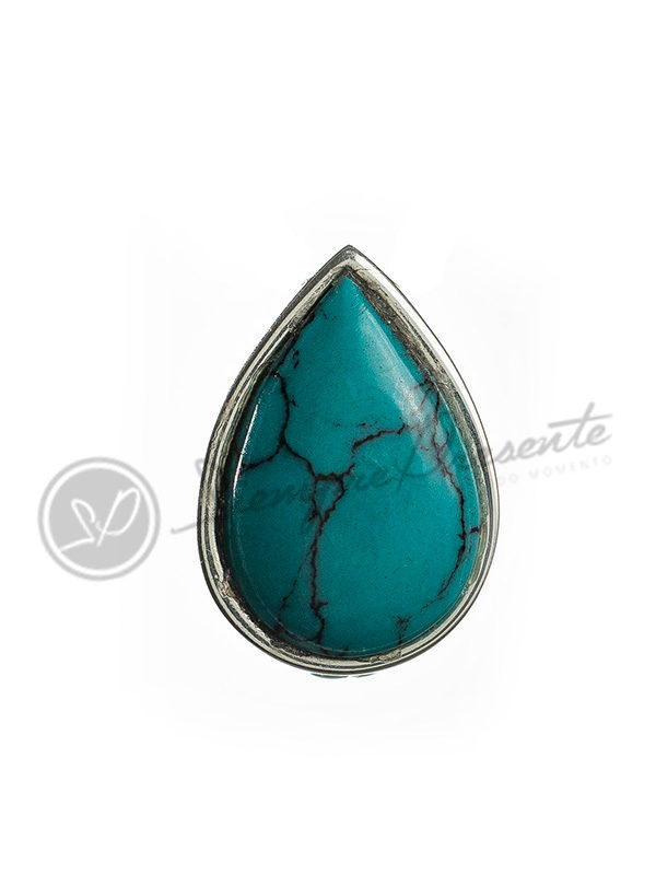 colgante para cenizas gota con piedra azul