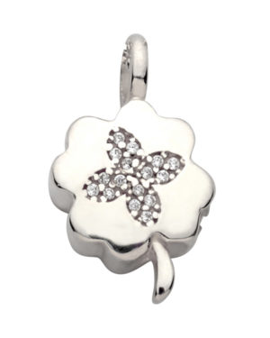 colgante para cenizas trebol con circonitas