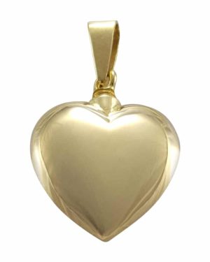 colgante para cenizas corazón de oro