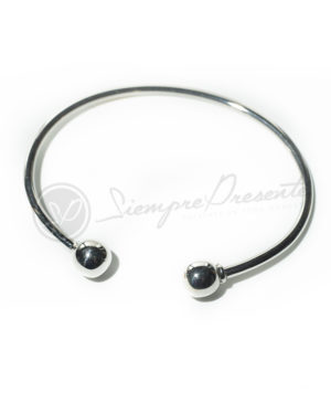 Pulsera para cenizas de plata 925 con 2 esferas