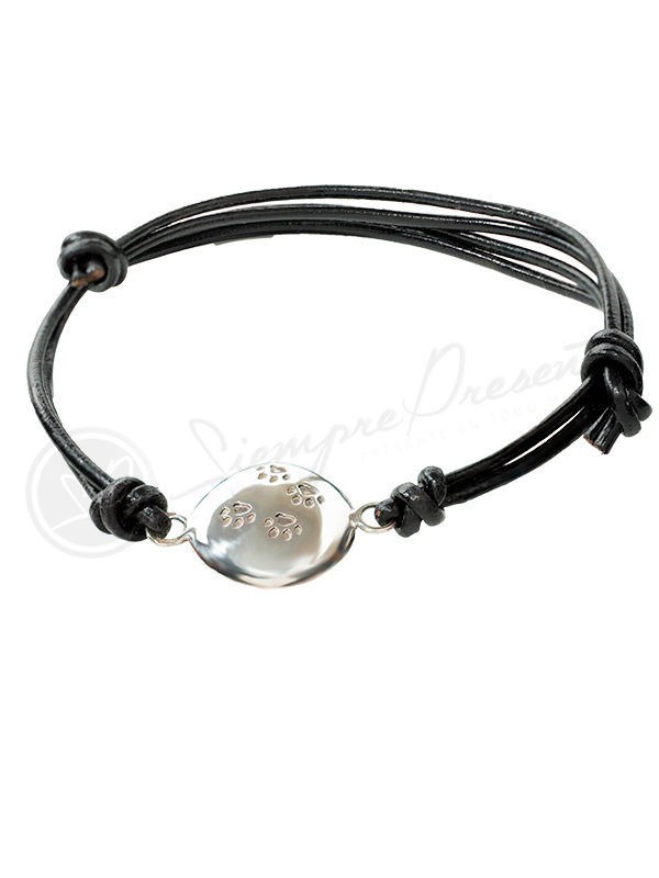 pulsera-para-cenizas-plata-cuero-huellas